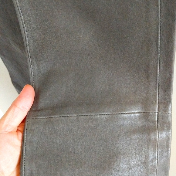 NWT J.Brand Lamb Leather Pants Dark Platinum - Picture 8 of 16